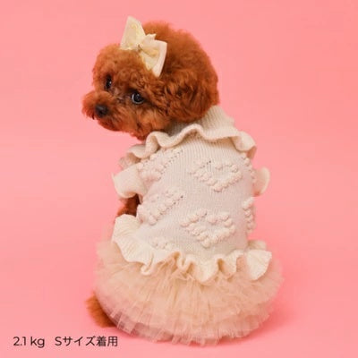 ゴッドピヴァ GODPIVA 2025AW ローゲージニットワンピース【小型犬 犬服 ワンピース ドレス スカート】