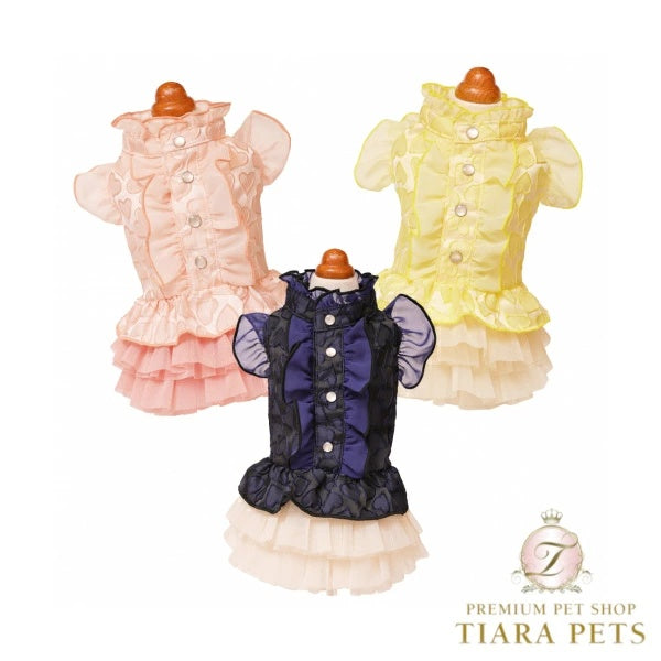 ゴッドピヴァ GODPIVA ハートフリルワンピース【小型犬 犬服 ワンピース ドレス スカート】