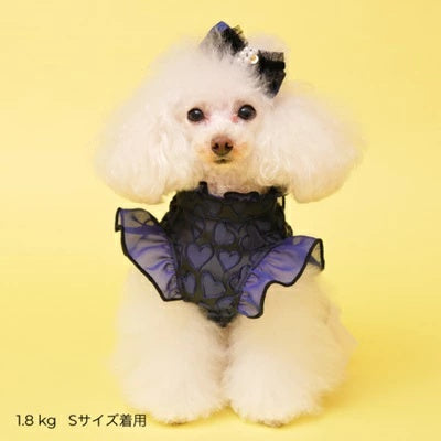ゴッドピヴァ GODPIVA ハートフリルワンピース【小型犬 犬服 ワンピース ドレス スカート】