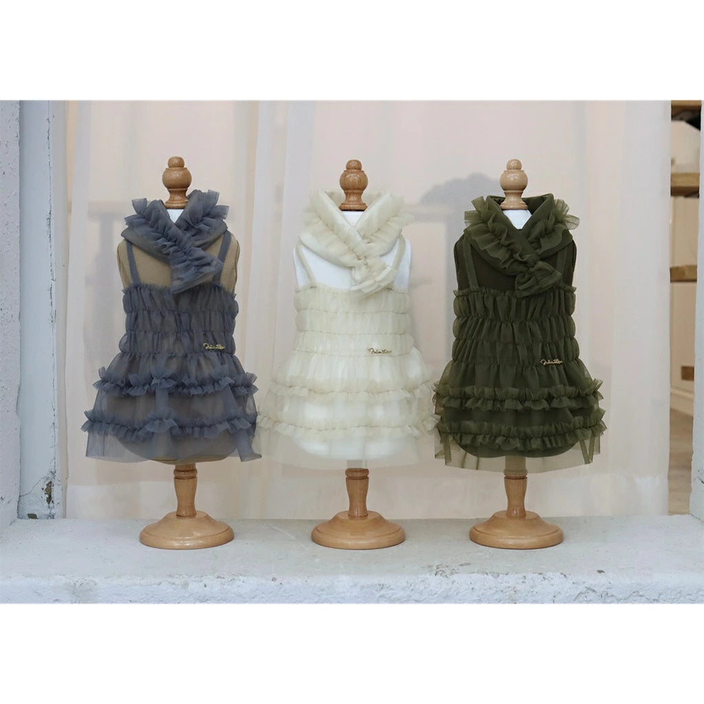 ミムット mimtto Tulle scarf【小型犬 犬用 アクセサリー スカーフ マフラー ストール セレブ】