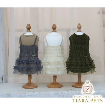 ミムット mimtto Tulle dress【小型犬 犬服 ワンピース ドレス スカート セレブ】