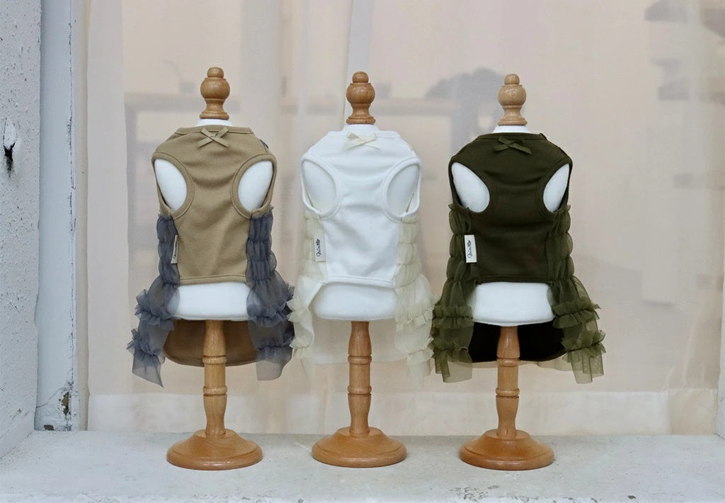 ミムット mimtto Tulle dress【小型犬 犬服 ワンピース ドレス スカート セレブ】