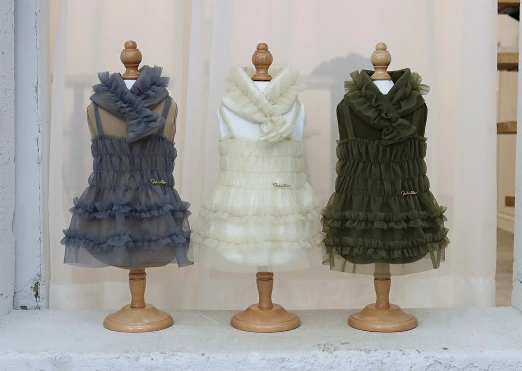 ミムット mimtto Tulle dress【小型犬 犬服 ワンピース ドレス スカート セレブ】