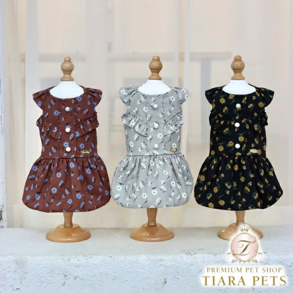 ミムット mimtto Floral dress【小型犬 犬服 ワンピース ドレス スカート セレブ】