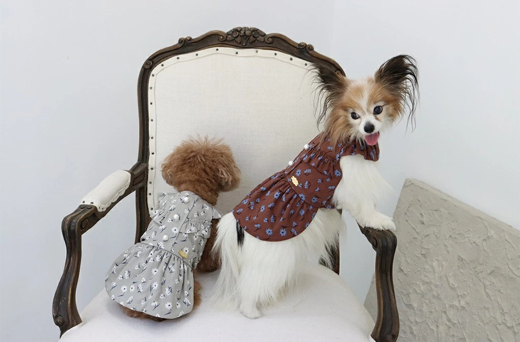 ミムット mimtto Floral dress【小型犬 犬服 ワンピース ドレス スカート セレブ】