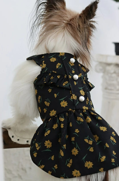 ミムット mimtto Floral dress【小型犬 犬服 ワンピース ドレス スカート セレブ】