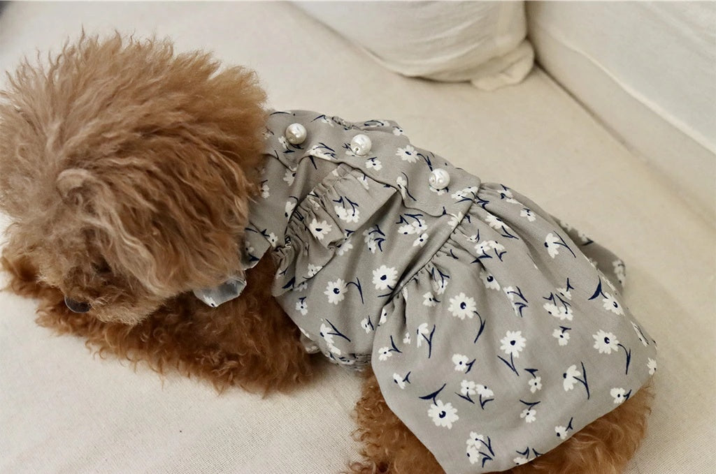 ミムット mimtto Floral dress【小型犬 犬服 ワンピース ドレス スカート セレブ】