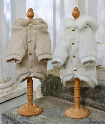 ミムット mimtto Fur lined hoodie【小型犬 犬服 アウター フーディ パーカー セレブ】