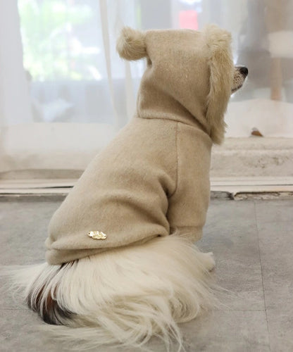 ミムット mimtto Fur lined hoodie【小型犬 犬服 アウター フーディ パーカー セレブ】