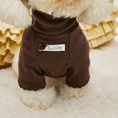 ルイスドッグ louisdog Cocoa Brown Highneck【小型犬 犬服 トップス ハイネック セレブ】