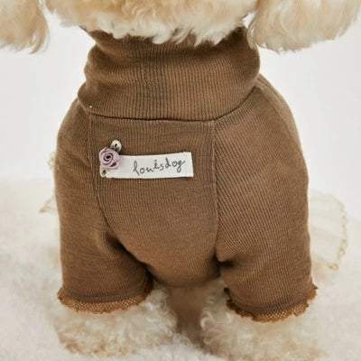 ルイスドッグ louisdog Mellow Beige Highneck【小型犬 犬服 トップス ハイネック セレブ】