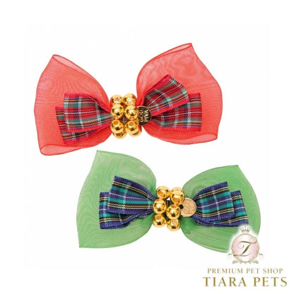 ゴッドピヴァ GODPIVA★ご予約★ロイヤルタータンバレッタ【小型犬 犬用 ヘアアクセサリー バレッタ セレブ】