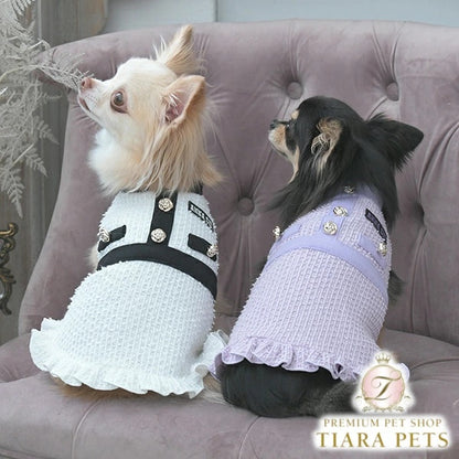 アナ スイ ANNA SUI ツイード風ニットワンピース【小型犬 犬服 ワンピース ドレス スカート セレブ】
