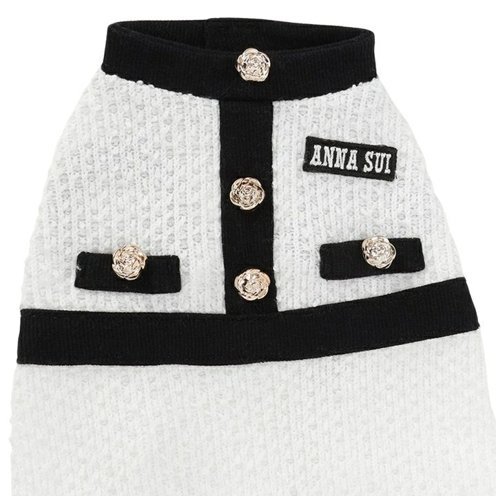 アナ スイ ANNA SUI ツイード風ニットワンピース【小型犬 犬服 ワンピース ドレス スカート セレブ】