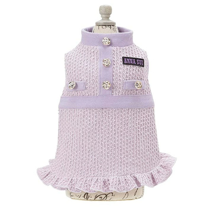 アナ スイ ANNA SUI ツイード風ニットワンピース【小型犬 犬服 ワンピース ドレス スカート セレブ】