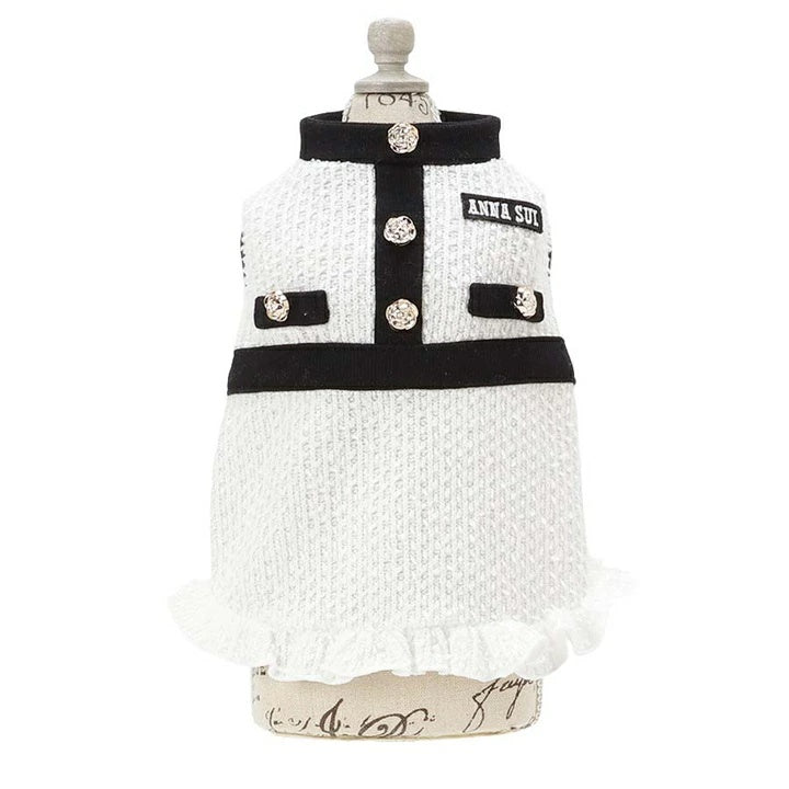 アナ スイ ANNA SUI ツイード風ニットワンピース【小型犬 犬服 ワンピース ドレス スカート セレブ】