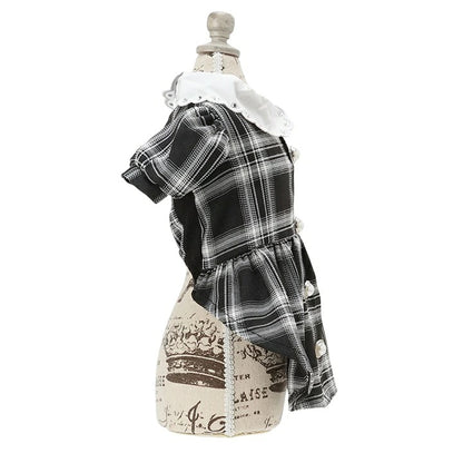 アナ スイ ANNA SUI リボンチャーム付きチェック柄ワンピース【小型犬 犬服 ワンピース ドレス スカート セレブ】
