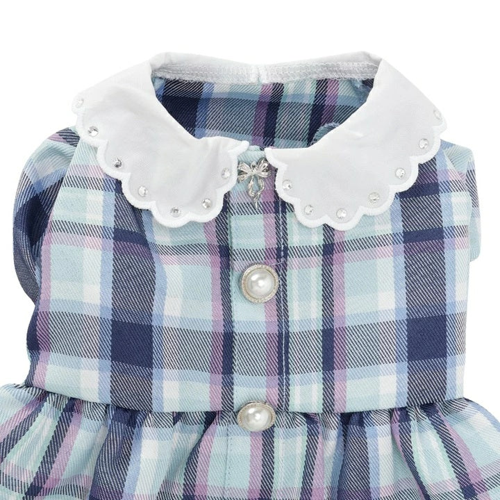 アナ スイ ANNA SUI リボンチャーム付きチェック柄ワンピース【小型犬 犬服 ワンピース ドレス スカート セレブ】