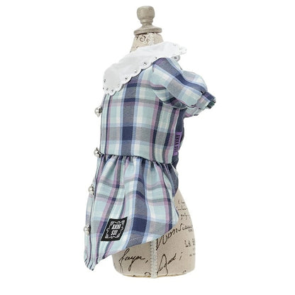 アナ スイ ANNA SUI リボンチャーム付きチェック柄ワンピース【小型犬 犬服 ワンピース ドレス スカート セレブ】