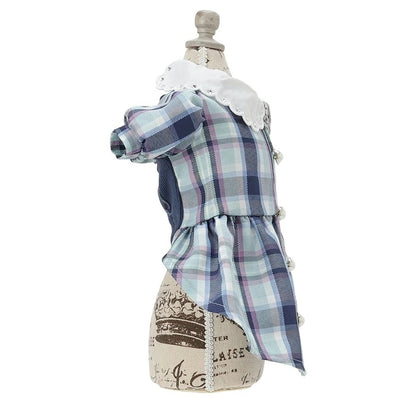 アナ スイ ANNA SUI リボンチャーム付きチェック柄ワンピース【小型犬 犬服 ワンピース ドレス スカート セレブ】