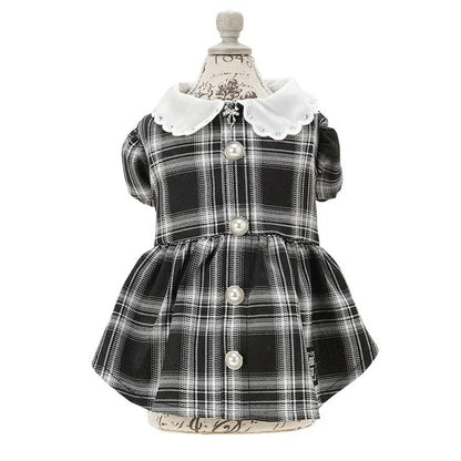 アナ スイ ANNA SUI リボンチャーム付きチェック柄ワンピース【小型犬 犬服 ワンピース ドレス スカート セレブ】