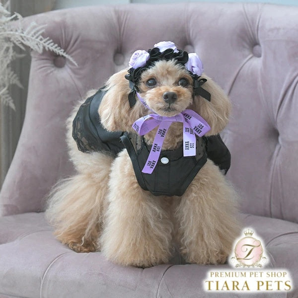アナ スイ ANNA SUI バラデザインヘッドドレス【小型犬 犬用 ヘアアクセサリー ヘッドドレス セレブ】