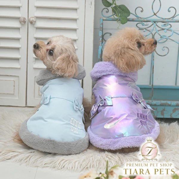 アナ スイ ANNA SUI リボン付きリアルダウンベスト【小型犬 犬服 アウター ダウン ベスト セレブ】