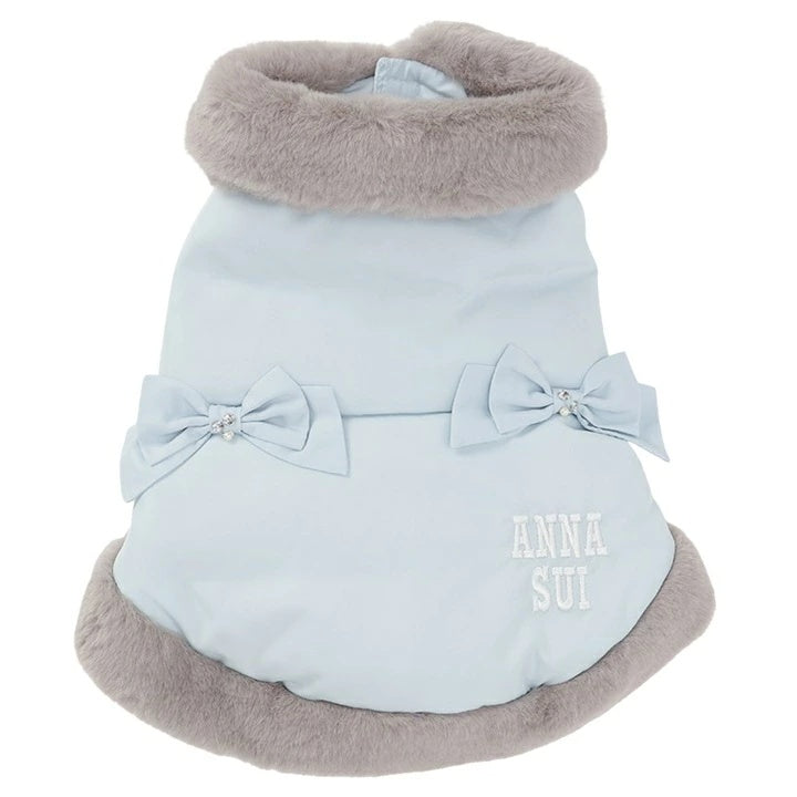 アナ スイ ANNA SUI リボン付きリアルダウンベスト【小型犬 犬服 アウター ダウン ベスト セレブ】