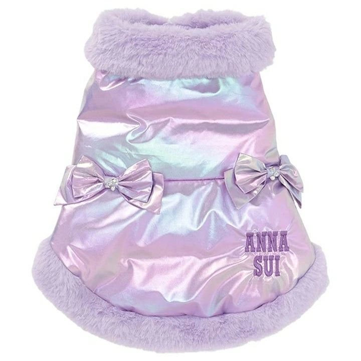 アナ スイ ANNA SUI リボン付きリアルダウンベスト【小型犬 犬服 アウター ダウン ベスト セレブ】