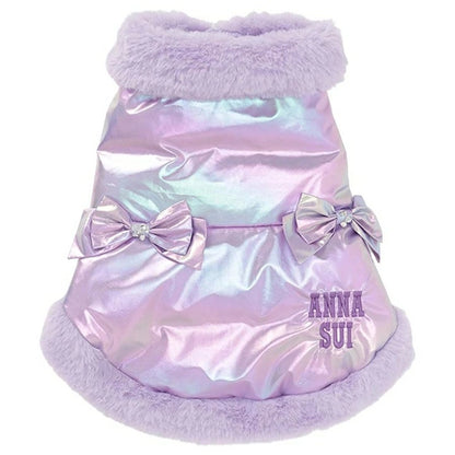 アナ スイ ANNA SUI リボン付きリアルダウンベスト【小型犬 犬服 アウター ダウン ベスト セレブ】
