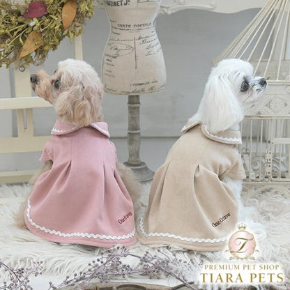 ワンオクターヴ One Octave 丸襟おでかけワンピース【小型犬 犬服 ウエア ワンピース ドレス スカート セレブ】