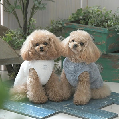 ワンオクターヴ One Octave ハートダイヤ付フリース【小型犬 犬服 ウエア アウター フリース ノースリーブ セレブ】