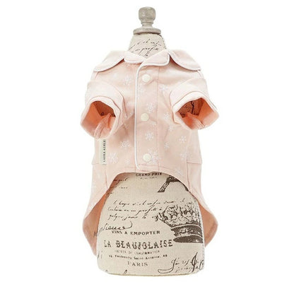 ローラアシュレイ LAURA ASHLEY リラックスパジャマスリープ帽子セット【小型犬 犬服 ウエア ルームウェア 部屋着 パジャマ セレブ】