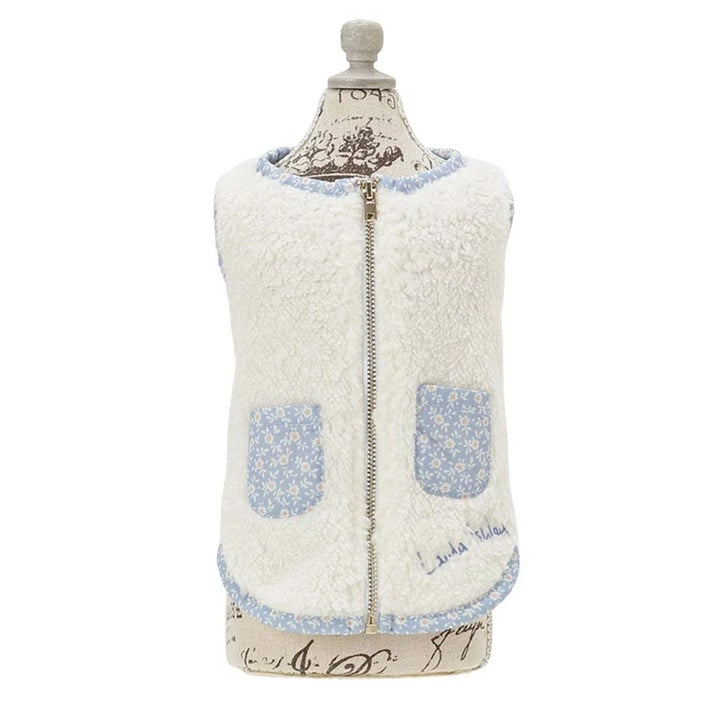 ローラアシュレイ LAURA ASHLEY パイピングフリース【小型犬 犬服 ウエア ルームウェア 部屋着 パジャマ セレブ】