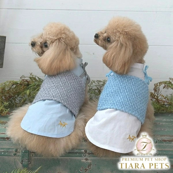 ロペピクニック ROPE PICNIC ラメニットドッキングワンピース【小型犬 犬服 ウエア ワンピース ドレス スカート セレブ】