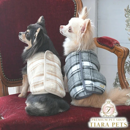 ロペピクニック ROPE PICNIC チェック柄ボアベスト【小型犬 犬服 アウター ジャケット ベスト セレブ】