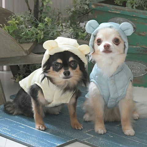 ロペピクニック ROPE PICNIC クマ耳中綿ベスト【小型犬 犬服 アウター ジャケット ベスト セレブ】