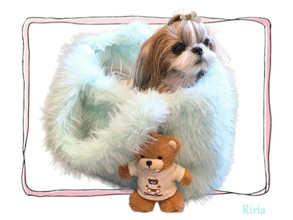 サーカスサーカス circus circus ★先行予約10月中〜下旬★Glittery Fur Carry Bag(CCB-0072)【小型犬 犬用 オーナー用 キャリーバッグ カバン】