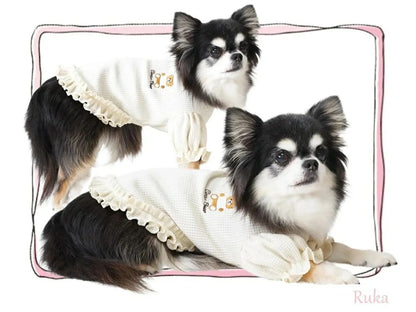 サーカスサーカス circus circus ★先行予約10月上旬入荷★Toy Bear Glitter Waffle Frill OP(CCW-0287)【小型犬 犬用 ウエア ワンピース スカート フーディ】