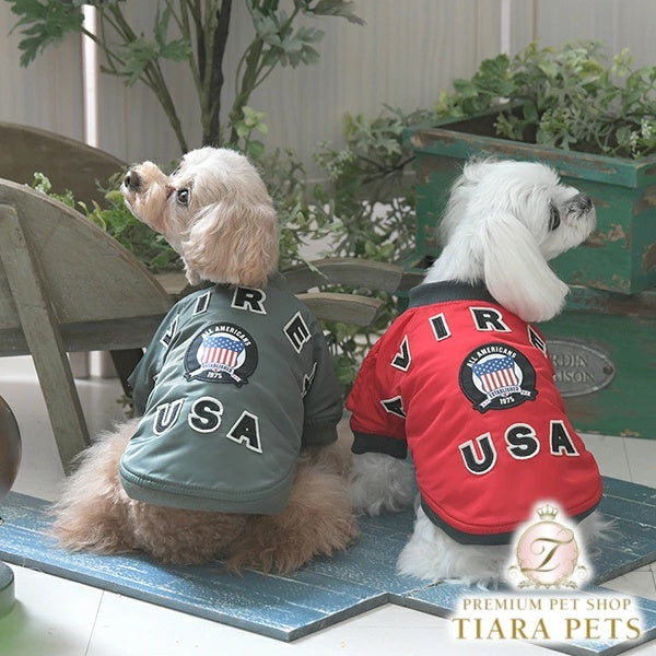 アヴィレックス AVIREX MA-１シグニチャービッグロゴ【小型犬 犬服 アウター ジャケット カジュアル】
