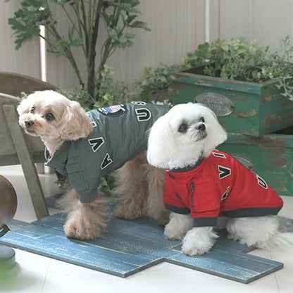 アヴィレックス AVIREX MA-１シグニチャービッグロゴ【小型犬 犬服 アウター ジャケット カジュアル】