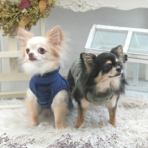 アヴィレックス AVIREX ロゴパッチフリースジャケット【小型犬 犬服 アウター ジャケット カジュアル】