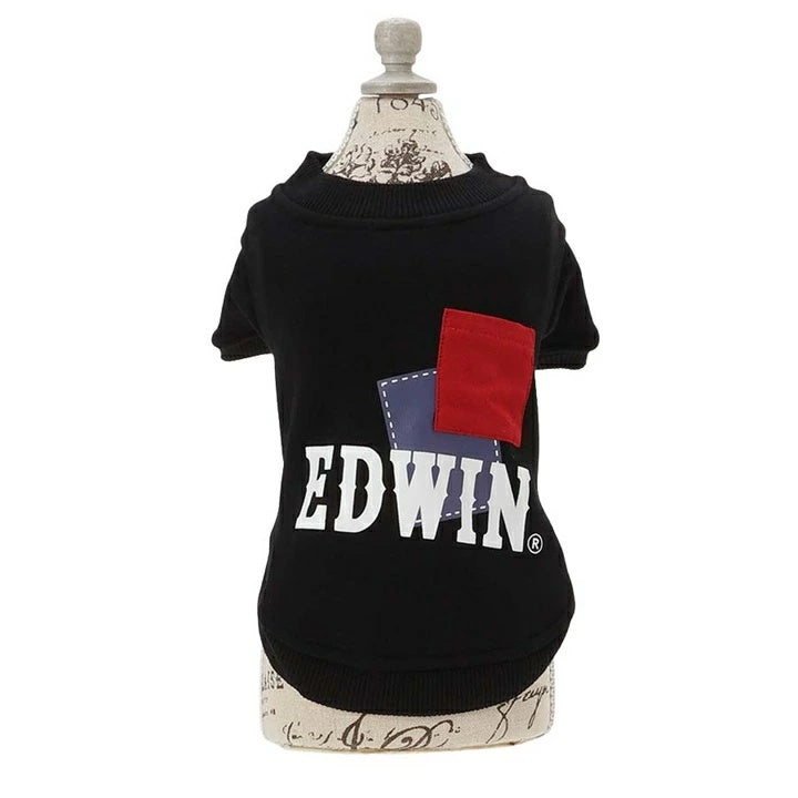 エドウイン EDWIN パッチワークスウェット【小型犬 犬服 ウエア トップス スウェット トレーナー カジュアル】