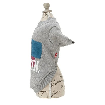 エドウイン EDWIN パッチワークスウェット【小型犬 犬服 ウエア トップス スウェット トレーナー カジュアル】