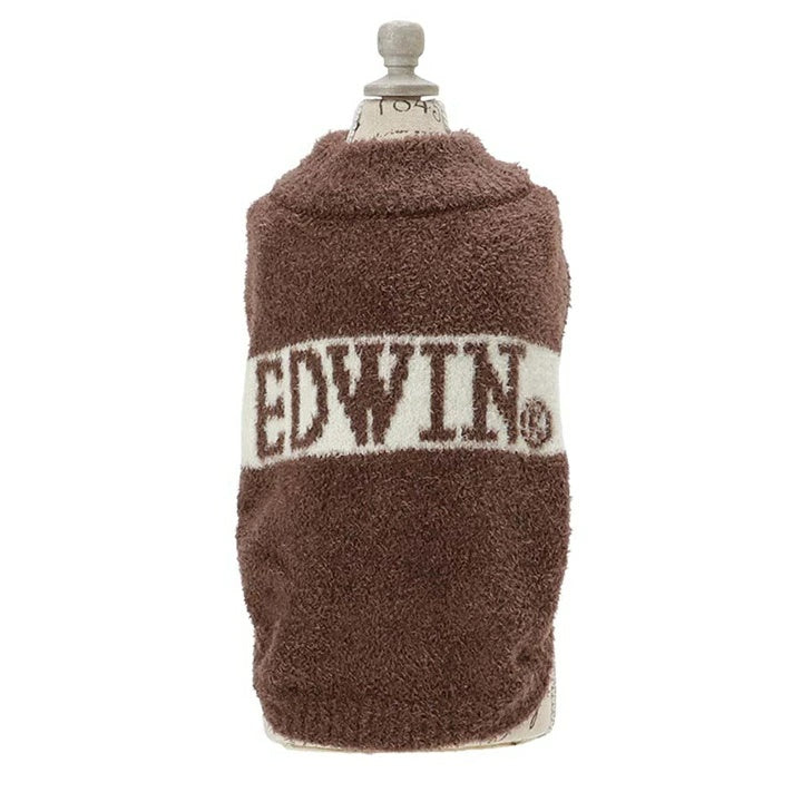 エドウイン EDWIN もこもこロゴスウェット【小型犬 犬服 ウエア トップス スウェット トレーナー カジュアル】