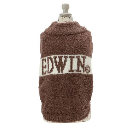 エドウイン EDWIN もこもこロゴスウェット【小型犬 犬服 ウエア トップス スウェット トレーナー カジュアル】
