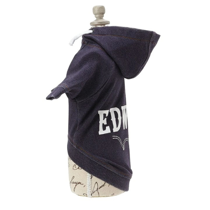 エドウイン EDWIN デニムライクパーカー【小型犬 犬服 ウエア トップス スウェット パーカー フーディ カジュアル】