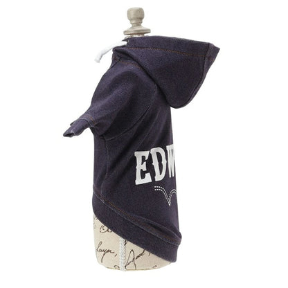 エドウイン EDWIN デニムライクパーカー【小型犬 犬服 ウエア トップス スウェット パーカー フーディ カジュアル】