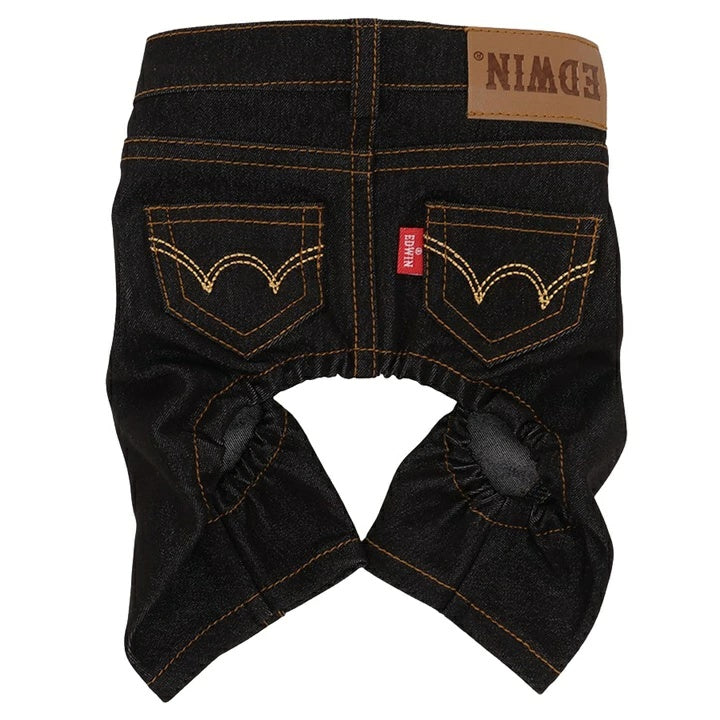 エドウイン EDWIN デニムライクセットアップ【小型犬 犬服 ウエア トップス セットアップ ジャケット パンツ カジュアル】