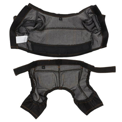 エドウイン EDWIN デニムライクセットアップ【小型犬 犬服 ウエア トップス セットアップ ジャケット パンツ カジュアル】